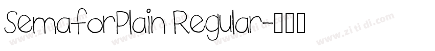 SemaforPlain Regular字体转换